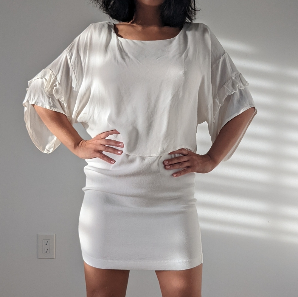 White Zara dress , size S
